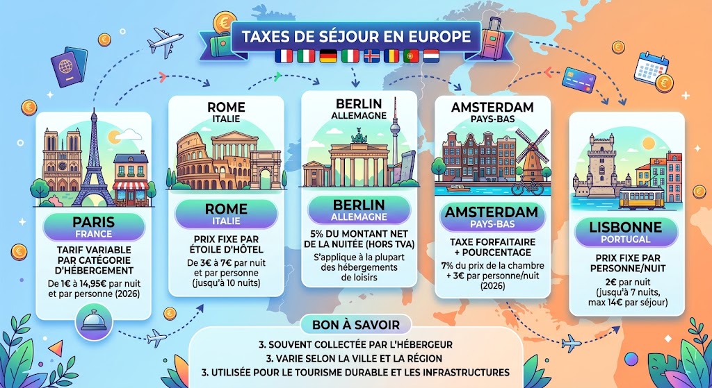 Les taxes de séjour en Europe