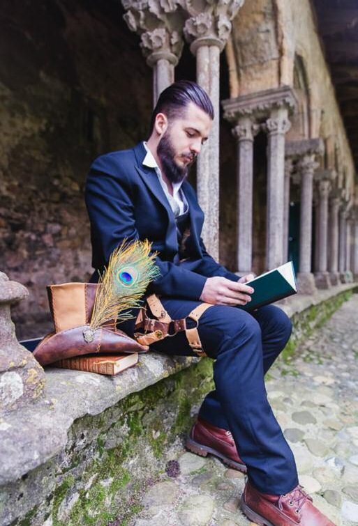 Mariage steampunk : une série mode à l'abbaye de Villelongue